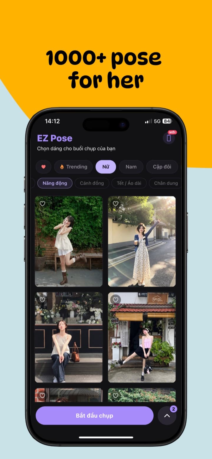 Library of 1000+ poses for women in EZ Pose